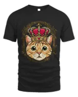 King Cat Wearing CrownQueen Cat Animal 516