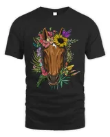 Floral Horse Spring Nature Horse Lovers For Women Men 489