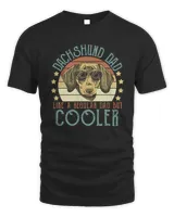 Dachshund Dad Like A Regular Dad But Cooler Vintage Retro Shirt