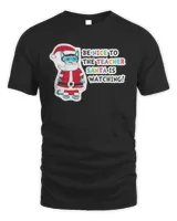 Santa Claus Cat Be Nice To The Teacher Santa Is Watching Christmas Shirt