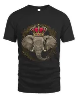 King Elephant Wearing CrownQueen Elephant Animal 511