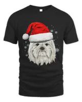 Maltese Dog Christmas Santa Clause Navidad Xmas Dog Lover355