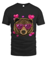 Valentines Day Brown Grizzly Bear Heart Couples Bear Lover148