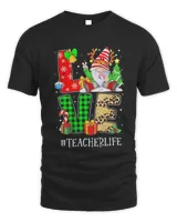 Love Gnome #Teacherlife Merry Christmas Shirt