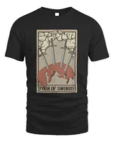 Four of Swords Tarot Card Reader Fox Lover Occult Tarot 304