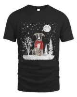 Whippet Under Moonlight Snow Christmas Pajama 313