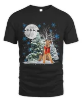 Airedale Terrier Under Moonlight Snow Christmas Pajama 144