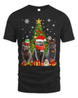 Cute Christmas Russian Blue Cat Santa Reindeer Xmas Cat 106