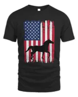 Horse Silhouette American Flag USA Patriotic