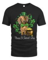 Funny Dachshund Dog Shamrock St Patricks Day Dog Irish