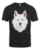white Siberian Husky canine - white Snow Dog T-Shirt