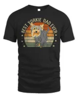 Mens Best Yorkie Dad Ever Retro Yorkshire Terrier Gifts Dog Daddy T-Shirt