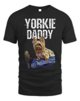 Yorkie Daddy Best Yorkshire Terrier Dad Vintage Grunge Dog Premium T-Shirt