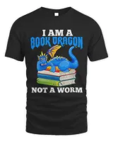 Reading Book Dragon Not A Worm Reader Bookworm Distressed