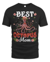 Womens Cute Best Octopus Mom Mama Family Mother's Day Animals T-Shirt