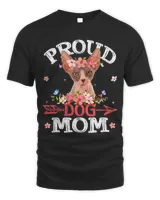 Cute Proud Cat Dog Mom Flowers Mothers Day