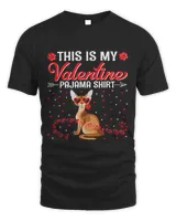 ABYSSINIAN Cat With Rose Hearts This Is My Valentine Pajama