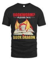 Book Nerd Cute Animal Funny Bookworm Book Dragon Reading