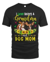 I Love Being A Grandma And Dog Mom Basset Hound Sunflowers
