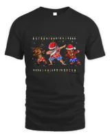 Dabbing Santa Reindeer Gingerbread Beach Christmas Funny 157