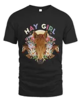 Hay Girl Floral Horse Spring Nature Horse