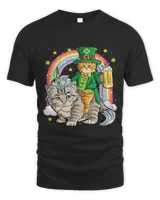 Cat St Patricks Day Leprechaun Riding Unicorn Women Men Beer2 Copy