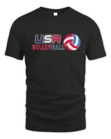 USA Flag Volleyball Men's and Women's Volleyball Shirt