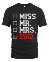 Miss Ms Mrs Esq Graduate Attorney Law School Degree Lawyer