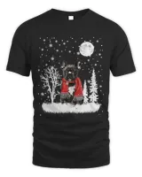 French Bulldog Under Moonlight Snow Christmas Pajama 22