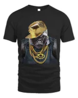 Rapper Gorilla in Gold Chain and Cap Hip Hop Culture