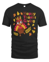 Cute Thanksgiving Happy Native american colorful Turkey T-Shirt