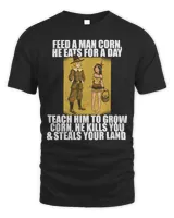 FEED PILGRIMS CORN Thanksgiving Native American Meme Pullover Hoodie
