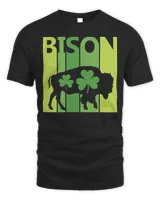 Lucky Bison St Patrick's Day T-Shirt Irish Gift