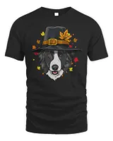 Thanksgiving Border Collie Pilgrim Turkey Day Autumn Pet Dog T-Shirt