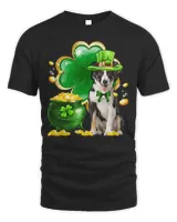Border Collie Dog Shamrock St Patricks Day Dog Irish Gift T-Shirt