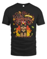 Happy Thanksgiving Yorkie Turkey Yorkshire Terrier Costume T-Shirt