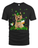 St.Patricks Day Dog Irish Yorkshire Terrier Shamrock Gift T-Shirt