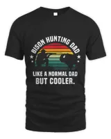 Bison hunting DAD mixed with retro and funny definition