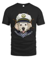 Golden Retriever Sailor Boat Captain Golden Retriever Dog 157