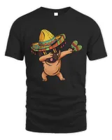 Cinco De Mayo T- Shirt Dabbing Pug with Sombrero and Maracas Cinco de Mayo T- Shirt