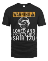 Warning loved and protected by a Shih Tzu