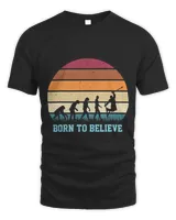 Born To Believe Skiing Champ King Sunset Background