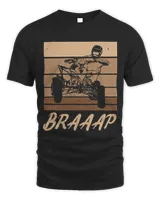 Braaap Vintage Retro ATV Quad Dirt Bike Four Wheeler Muddy