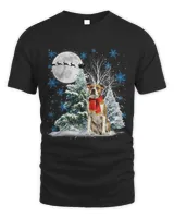 American Bulldog Under Moonlight Snow Christmas Pajama 139