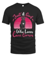 Vintage Dog Lover Just A Girl Who Loves Cane Corsos