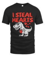 Valentines Day Dinosaur I Steal Hearts Boys Men Love T rex 31 6