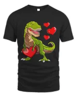 Valentines Day Dinosaur I Steal Hearts Boys Men Love T rex 38