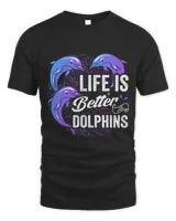 Dolphins Lover Sea Aquatic Mammal Species Ocean Swimming