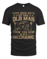 Funny Old Man Mechanic Design For Auto Mechanic