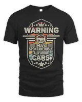 Auto Mechanic Shirt Retro Warning I May Spontaneously Talk